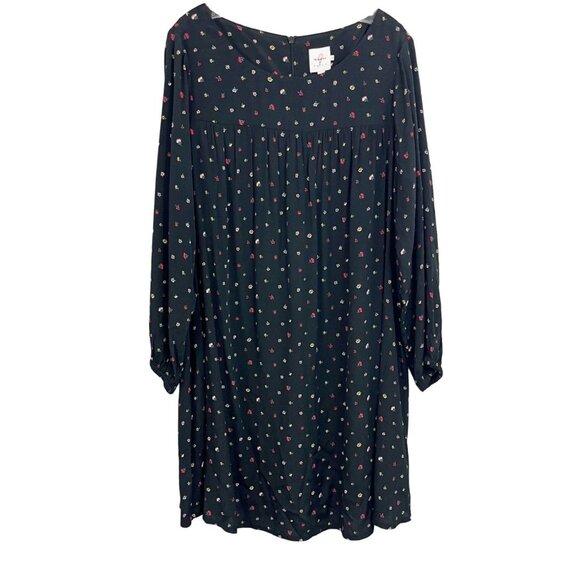 NEW The Nines by Hatch Black Floral Long Sleeve Dress - Maternity Size XL - Picture 1 of 7